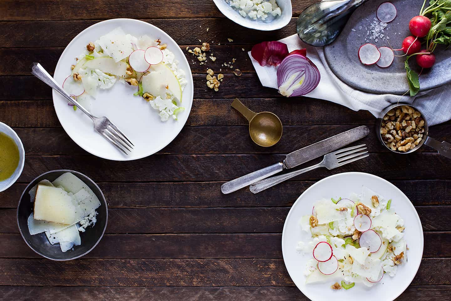 Shaved Cauliflower and Walnut Salad