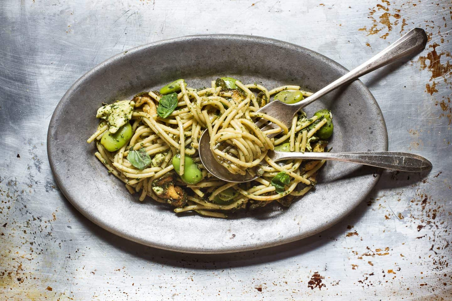 Spaghetti Con Zucchine Fritte