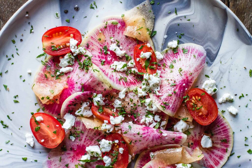 Watermelon Radish Salad with Melon