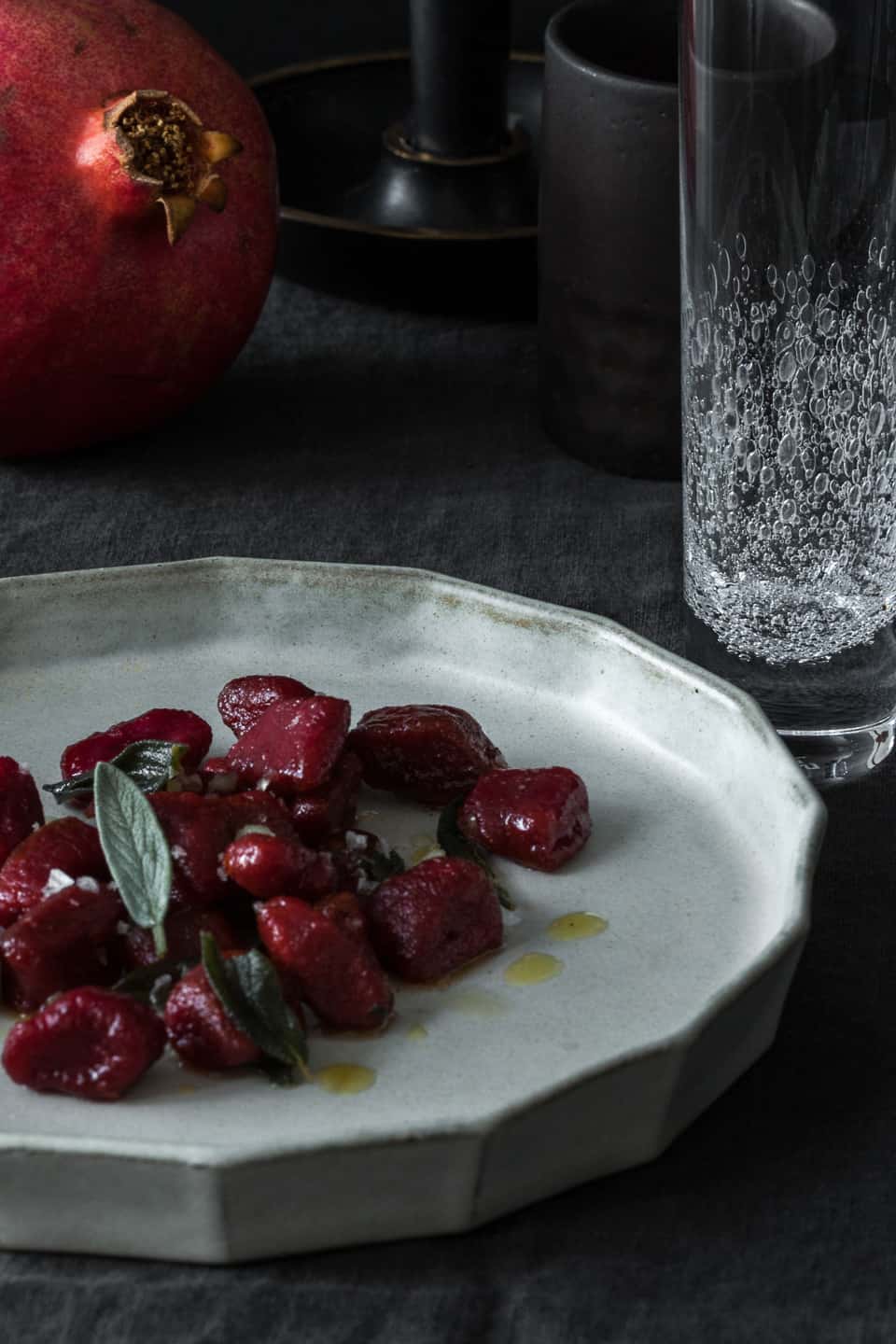 Rikumo Thanksgiving Table Beet Gnocchi with Sage Browned Butter
