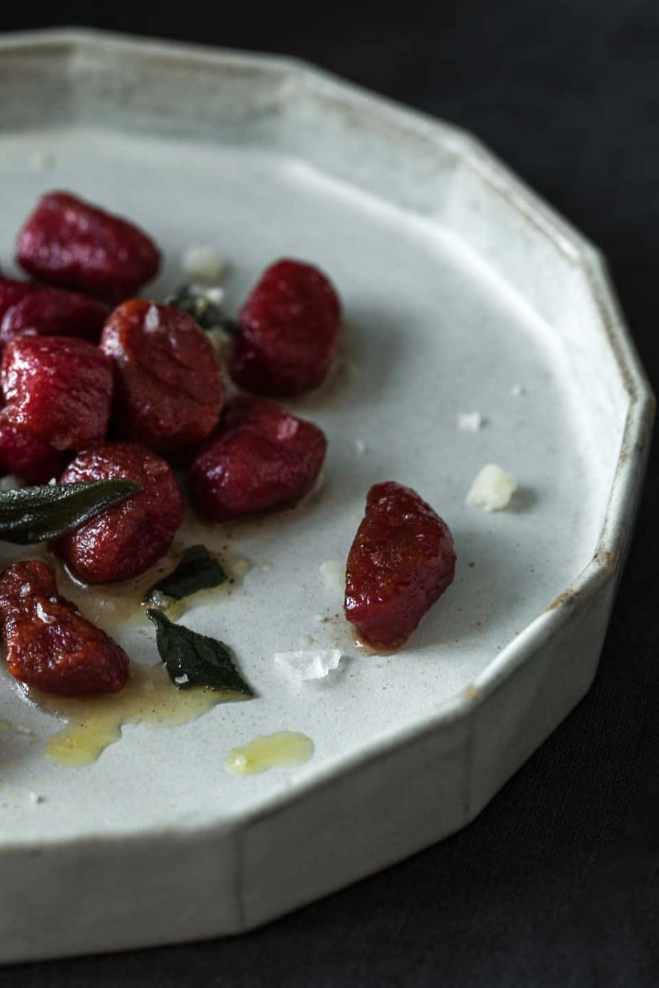 Rikumo Thanksgiving Table Beet Gnocchi with Sage Browned Butter