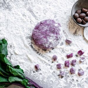 Rikumo Thanksgiving Table Beet Gnocchi with Sage Browned Butter