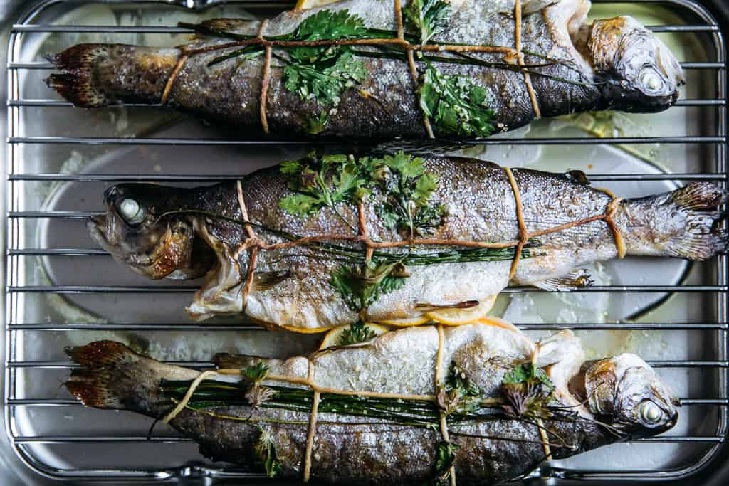 Wolf Gourmet Roasted Whole Fish with Herbs & Citrus