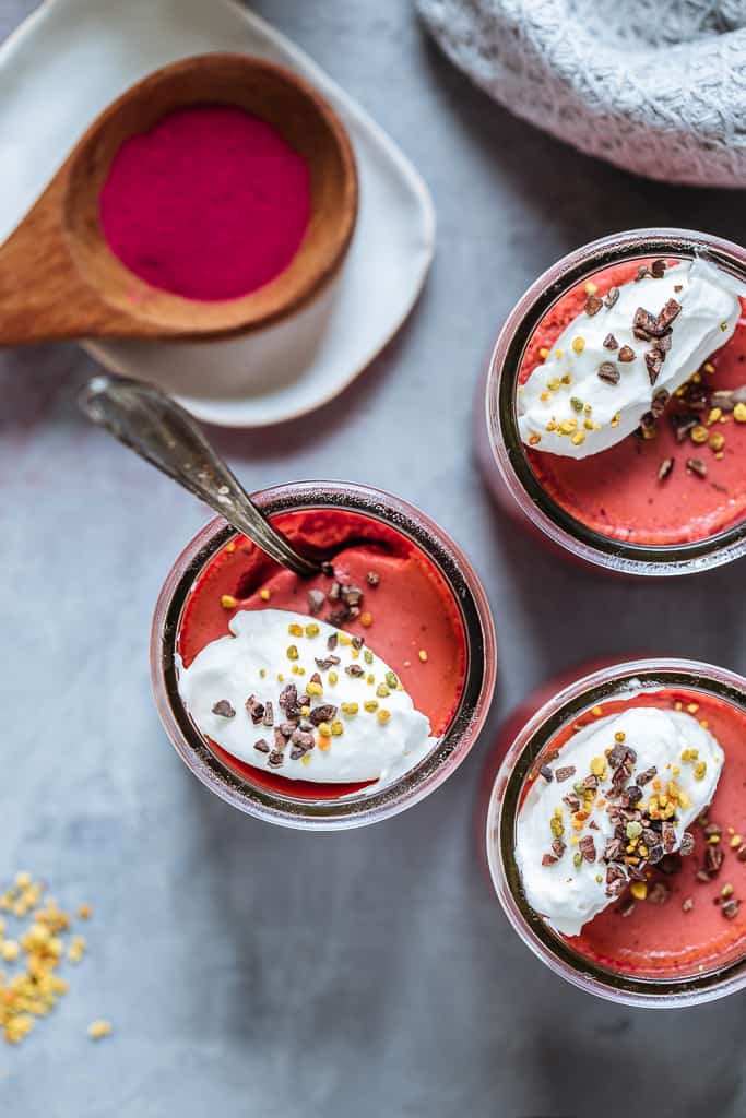 Beet Pots de Crème with Crème Fraîche