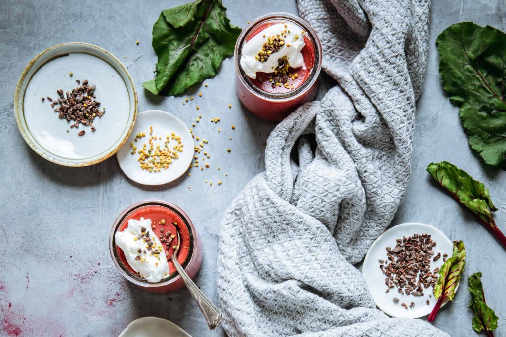 Beet Pots de Crème with Crème Fraîche