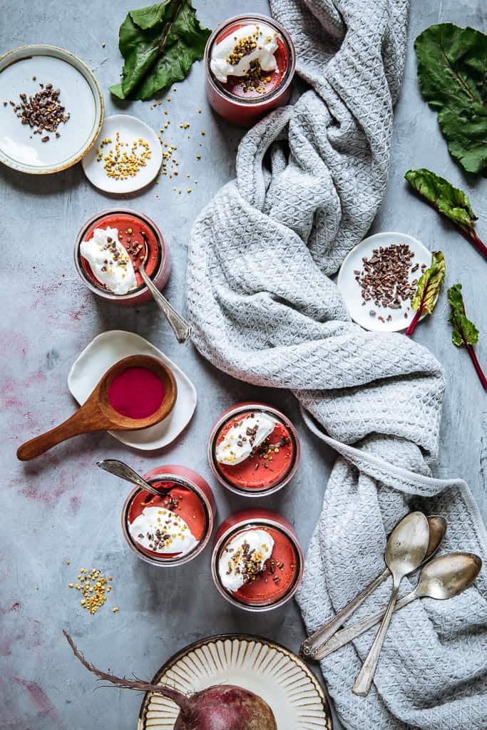 Beet Pots de Crème with Crème Fraîche