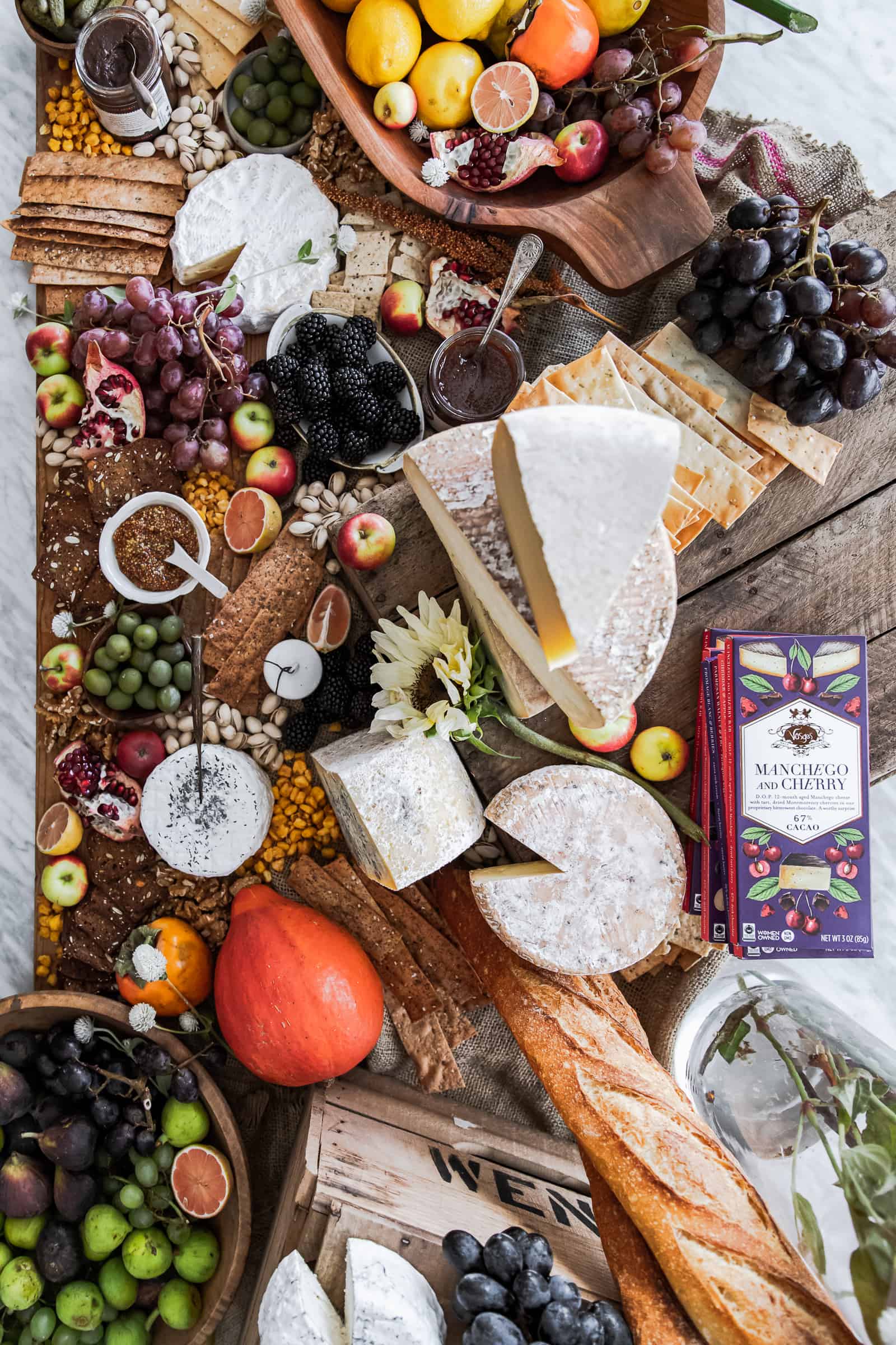 Fall Cheese and Cocktails Workshop Table Cheeseboard