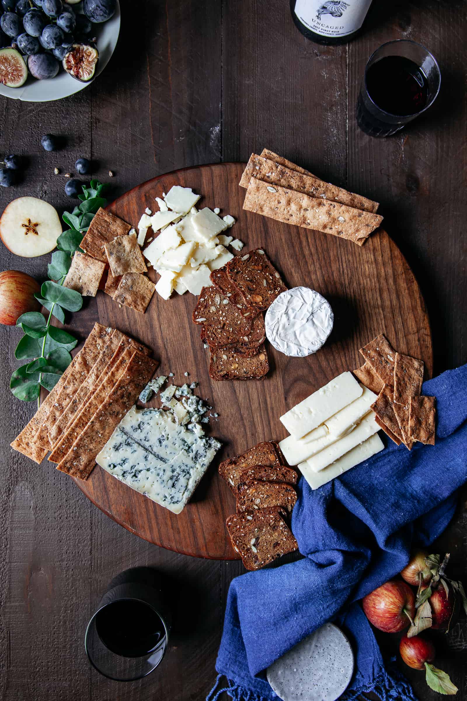 Cheeseboard Styling Step 2 — Add the crackers