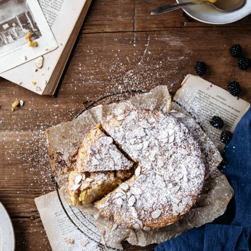 Whole Lemon Almond Cake and Books