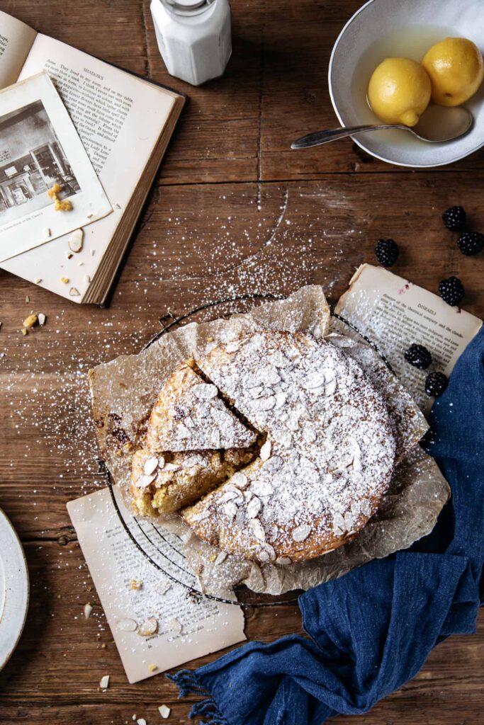 Whole Lemon Almond Cake and Books