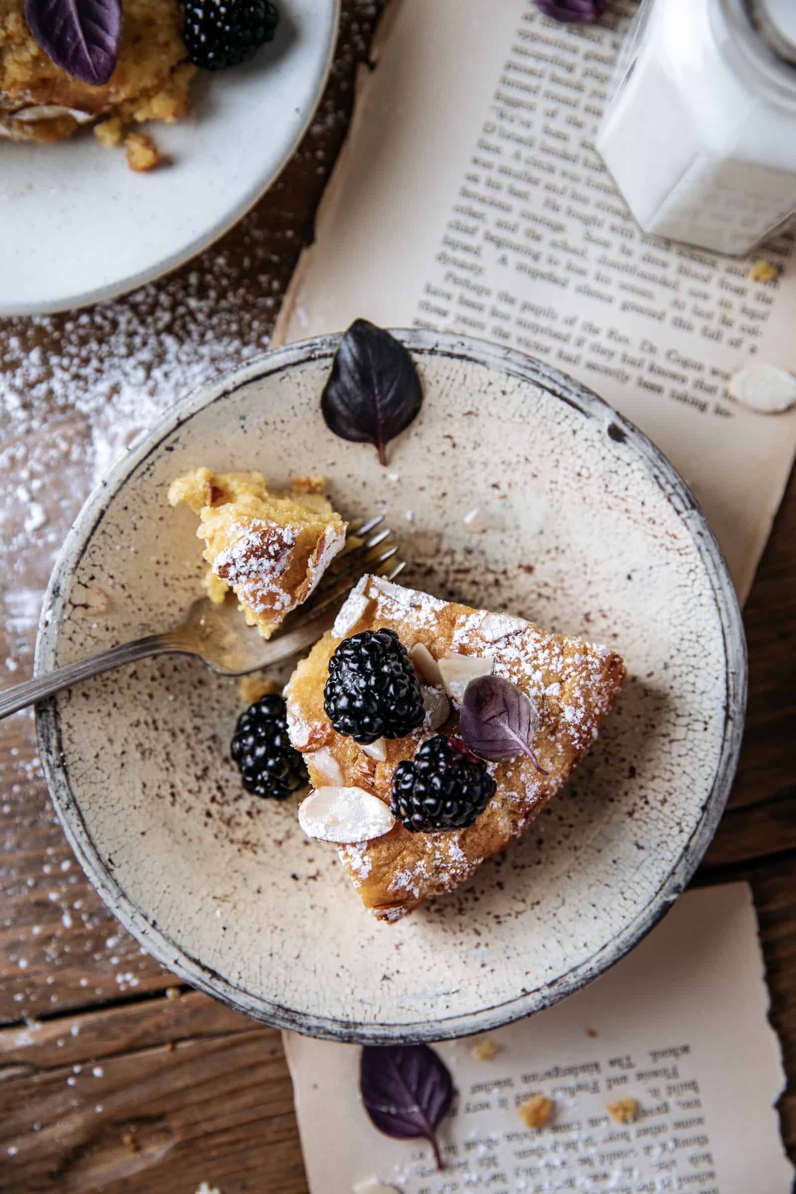 Almond Cake with Blackberries