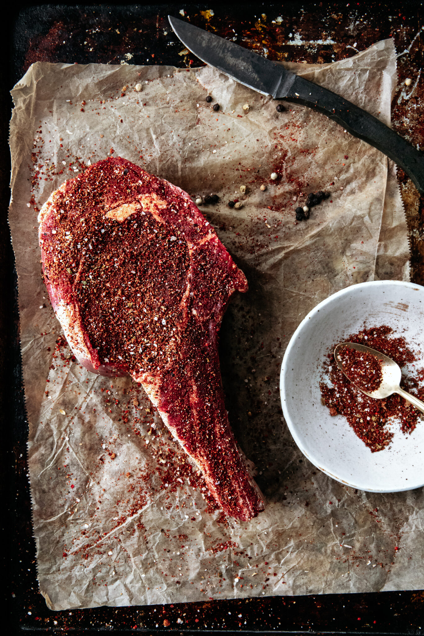 Goat Ribeye Coffee-rubbed Ribeye Steak with Goat Cheese Butter — add1tbsp