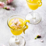 Italian limoncello served chilled